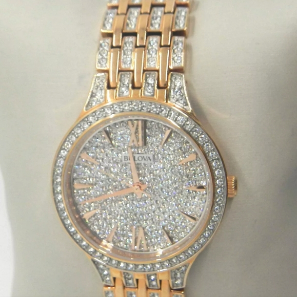 ***SOLD*** Bulova Phantom Quartz Crystal Embellished Ladies Watch 98L235 - Picture 2 of 8